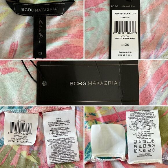 BCBGMaxazria True Wrap Dress Colorful Sleeveless XS - Picture 4 of 11
